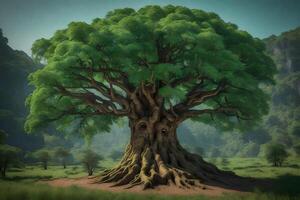 Tree of life 3d render photo