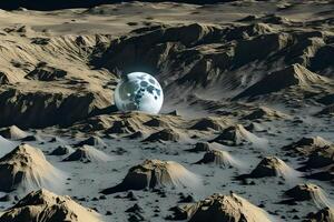 An image of the moon on the surface of the moon photo