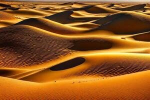 The desert is full of sand dunes photo