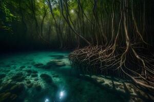 The mangrove forest in the mangrove forest photo