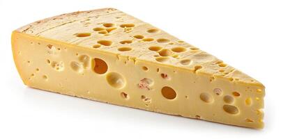 Swiss Cheese Macro White Background photo