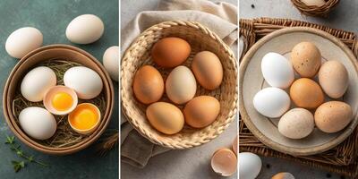 Nest of Organic Chicken Eggs photo