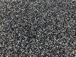 Close-up view of small, multicolored gravel. photo