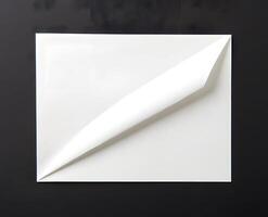 White paper envelope with a folded corner. photo