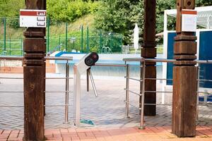 swimming pool area on a sunny day. photo