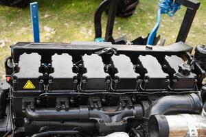 Fuel system,engine assembly. A highly detailed shot of turbocharger components. photo