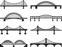a set of different bridges in different shapes and sizes vector