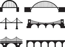 set of different bridges and bridges vector