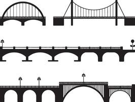 Best set of different bridges and bridges vector