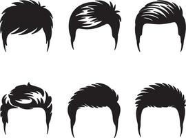 a set of different hairstyles for men vector
