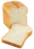 Sliced White Bread Loaf Closeup of Soft Fluffy Bread Slices with a Transparent Background png