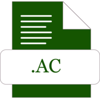 Ac File Extension Icon Fill With Minimal Colors png