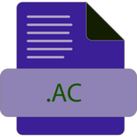 Ac File Extention Icon Old Minimal Color Fill png
