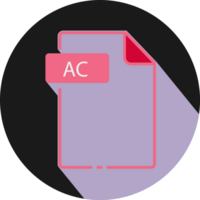 Ac File Fomat Minimal Icon With Circle Outside png