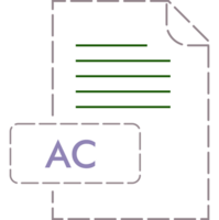 Ac File Format Icon Rounded Dashed Outline png