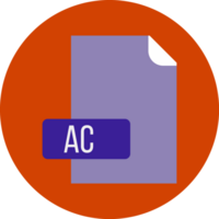 Ac File Format Icon Rounded Circle Bg png