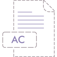 Ac File Format Icon Rounded Outline png
