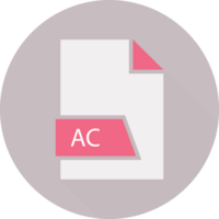 Ac File Format Icon Space In Shapes And Circular Shape Outside png