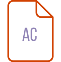 Ac File Icon Fill And Outline Rounded Corners png