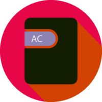 Ac File Icon Black Shadow With Rounded Corners In Circular Shape png