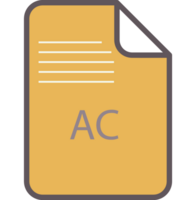 Ac File Icon Fill Rounded Corners Bold Outline png