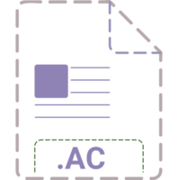 Ac File Icon Minsk Dashed Rounded Outline png