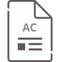 Ac File Icon Minimal Outline With Symbols png