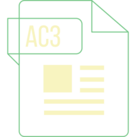 Ac3 Icon Inside Transparent Outline And Sharp Corners png