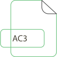 Ac3 File Extension Icon Thicker Outline png