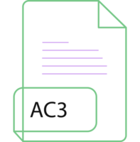 Ac3 File Extension Icobn Crisp Corners Thick Outline png