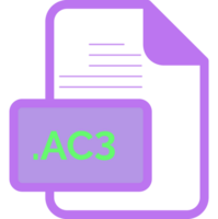 Ac3 File Extension Icon Color Fill Rounded Corners Inside Transparent png