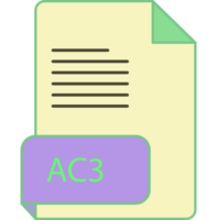 Ac3 File Extension Icon Rounded Lines And Crisp Corners png