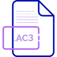 Ac3 File Extension Icon Little Dot And Color Fill png