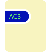Ac3 File Extension Icon Rounded Corners And Deep Color png