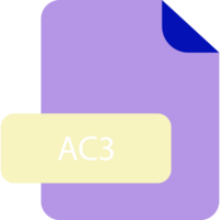 Ac3 File Extension Icon With Black Shadow Circular Icon png