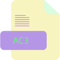 Ac3 File Extension Rounded Lines And png