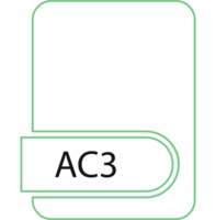 Ac3 File Format Icon Black Outline And Light Color png