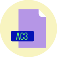 Ac3 File Format Icon Rounded Circle Bg png