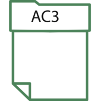Ac3 File Format Minimal Icon With Thick Outline png