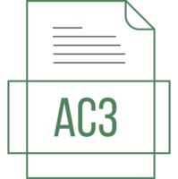 Ac3 File Icon Crisp Thick Outline Sharp Corners png