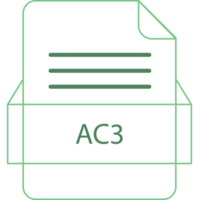 Ac3 File Icon Black Outline png