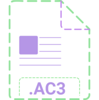 Ac3 File Icon Minsk Dashed Rounded Outline png