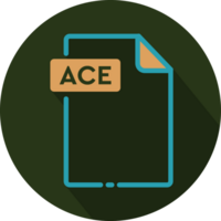 Ace File Format Minimal Icon With Circle Outside png