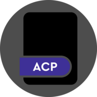 Acp File Format Icon Circular Shape png