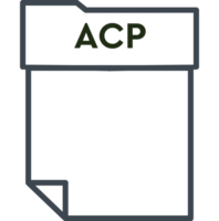 Acp File Format Minimal Icon With Thick Outline png