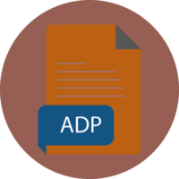 Adp File Extension Icon Black Color Crisp Corners Circular Shape png