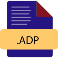 Adp File Extention Icon Old Minimal Color Fill png