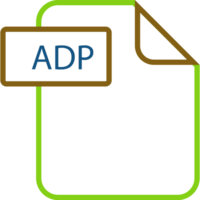 Adp File Format Icon Rounded Shapes Outline png