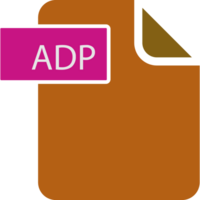 Adp File Format Icon Rounded Shapes And Spacing png