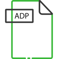 Adp File Format Minimal Icon With Black Outline png